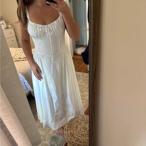 Moon River White Midi Dress